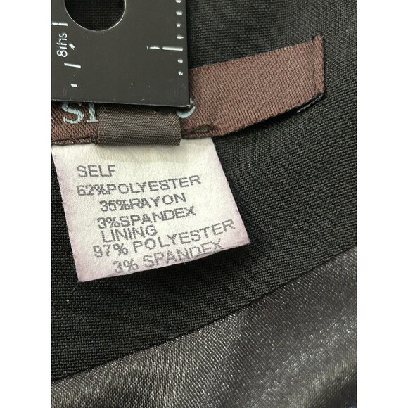 SINGLE Veronica Colorblock Black/Ivory Dress Career Wear Belted Size 10 - Picture 9 of 15